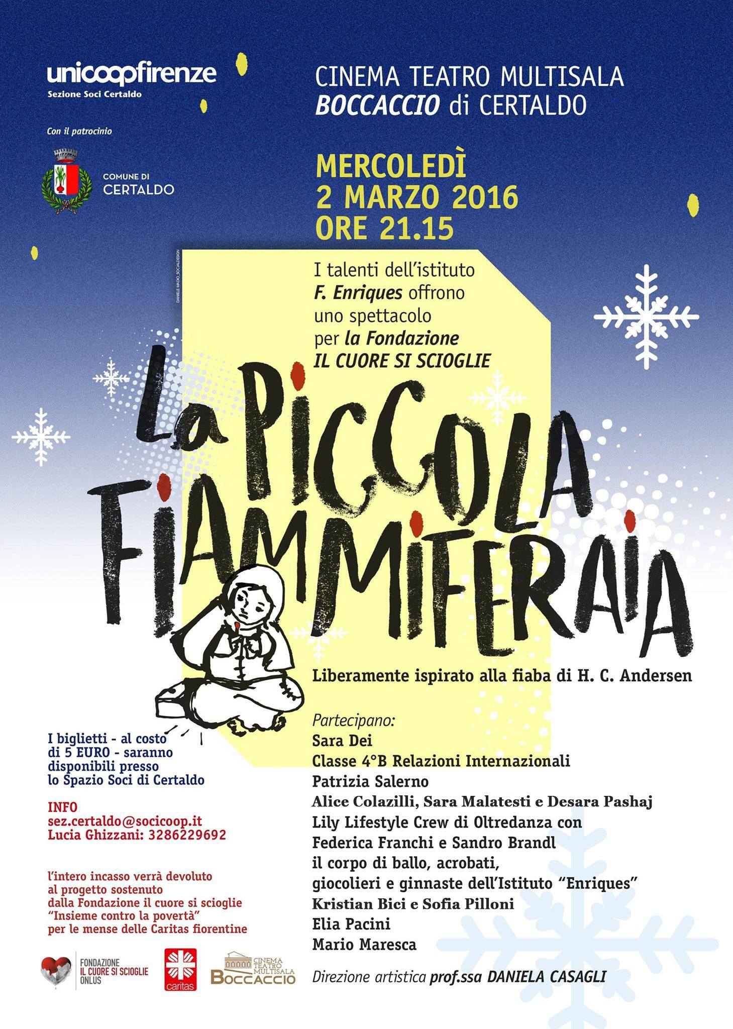 PICCOLA FIAMMIFERAIA - locandina spettacolo 2 marzo